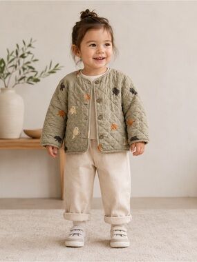 H&M Baby Exclusive Quilted Cotton Jacket | Padded | Baby Seal Print